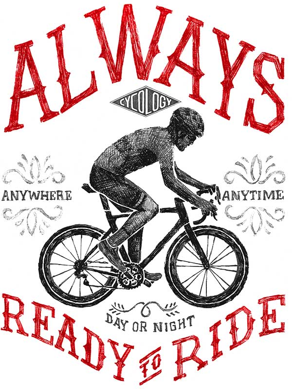 Always Ready to Ride Men's T-shirt Denim
