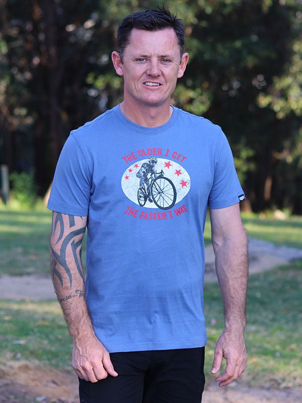 The Faster I Was T Shirt Blue - Cycology Clothing US