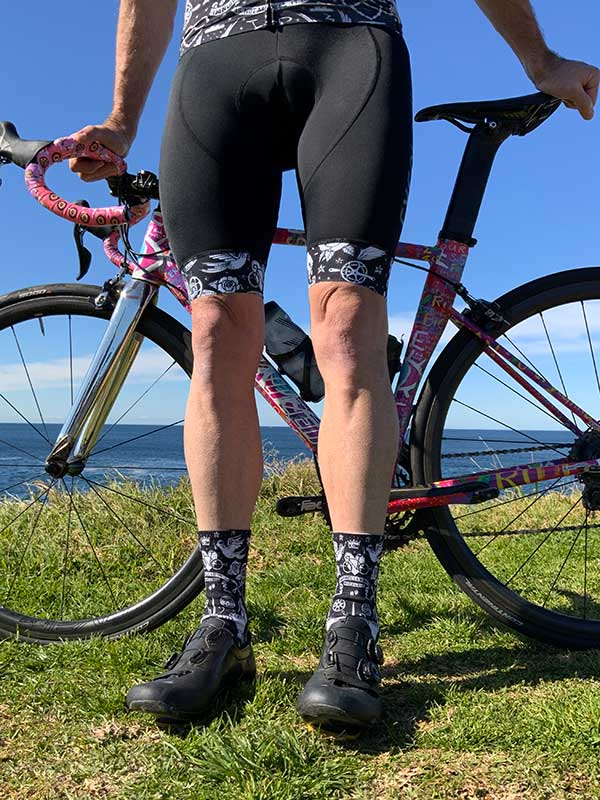 Velo Tattoo Men's Logo Bib Shorts - Cycology Clothing US