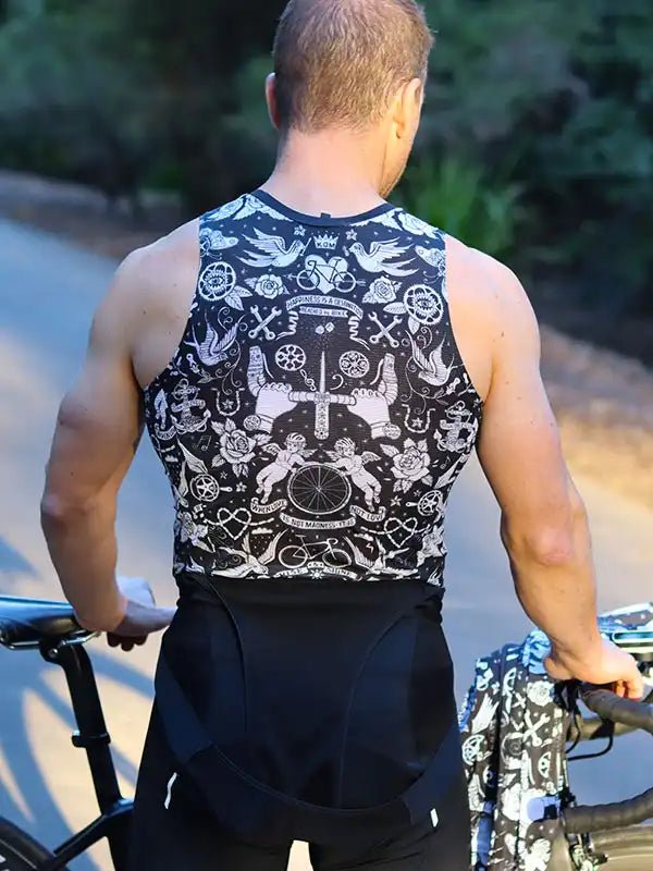 Velo Tattoo Men's Sleeveless Base Layer - Cycology Clothing US