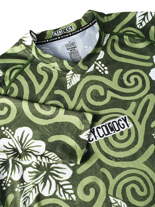 Koa Men's Long Sleeve Mountain Bike Jersey V Neck 