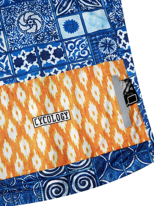 Majorca Men's Blue Reborn Cycling Jersey  Pockets Cycology USA