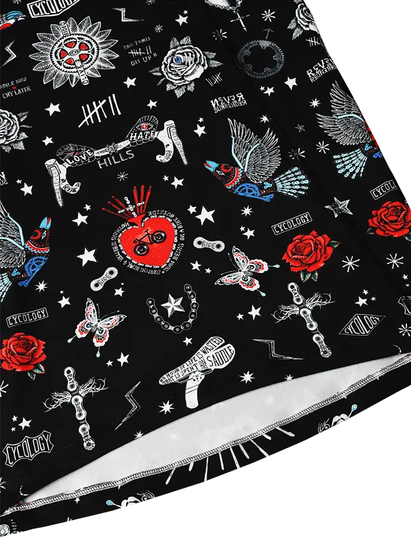 Tattoo Black Long Sleeve Cycling Base Layer Cycology USA