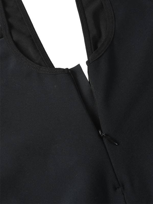 Cycology Black Women's Quick Pee Cycling Bib Tights Rear Zipper